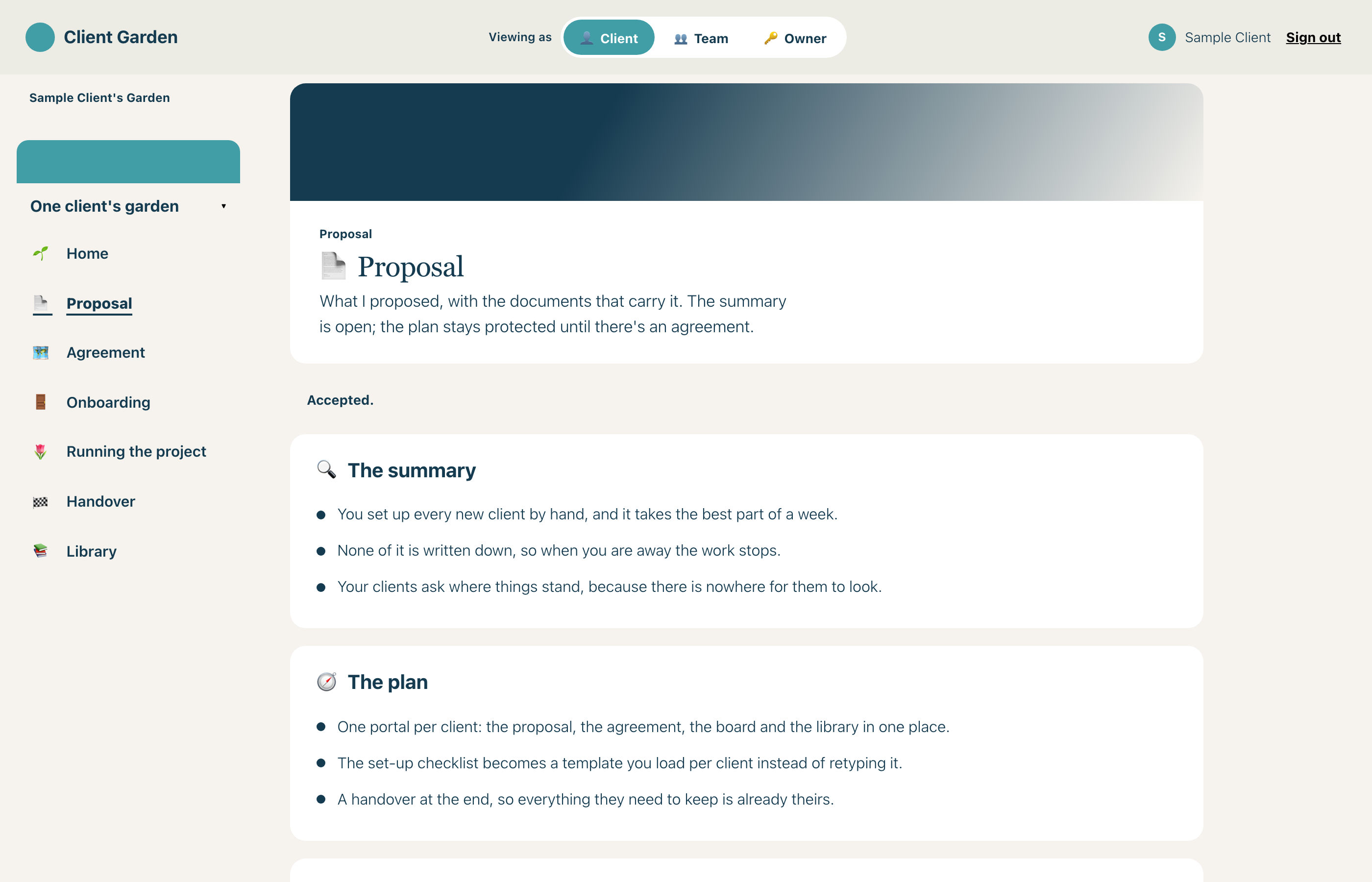 The proposal